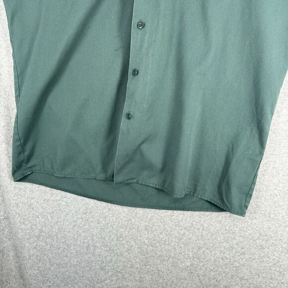 Vintage Dickies Button Up Work Shirt Men XL Green Pockets USA Grunge Distressed - Picture 3 of 13